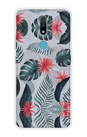 Retro Floral Leaf Nokia 2.4 Back Cover