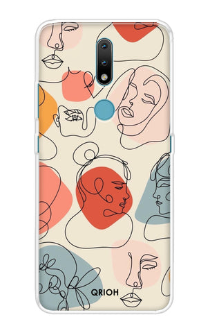 Abstract Faces Nokia 2.4 Back Cover