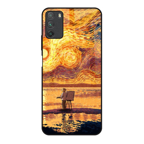 Sunset Vincent Poco M3 Glass Back Cover Online