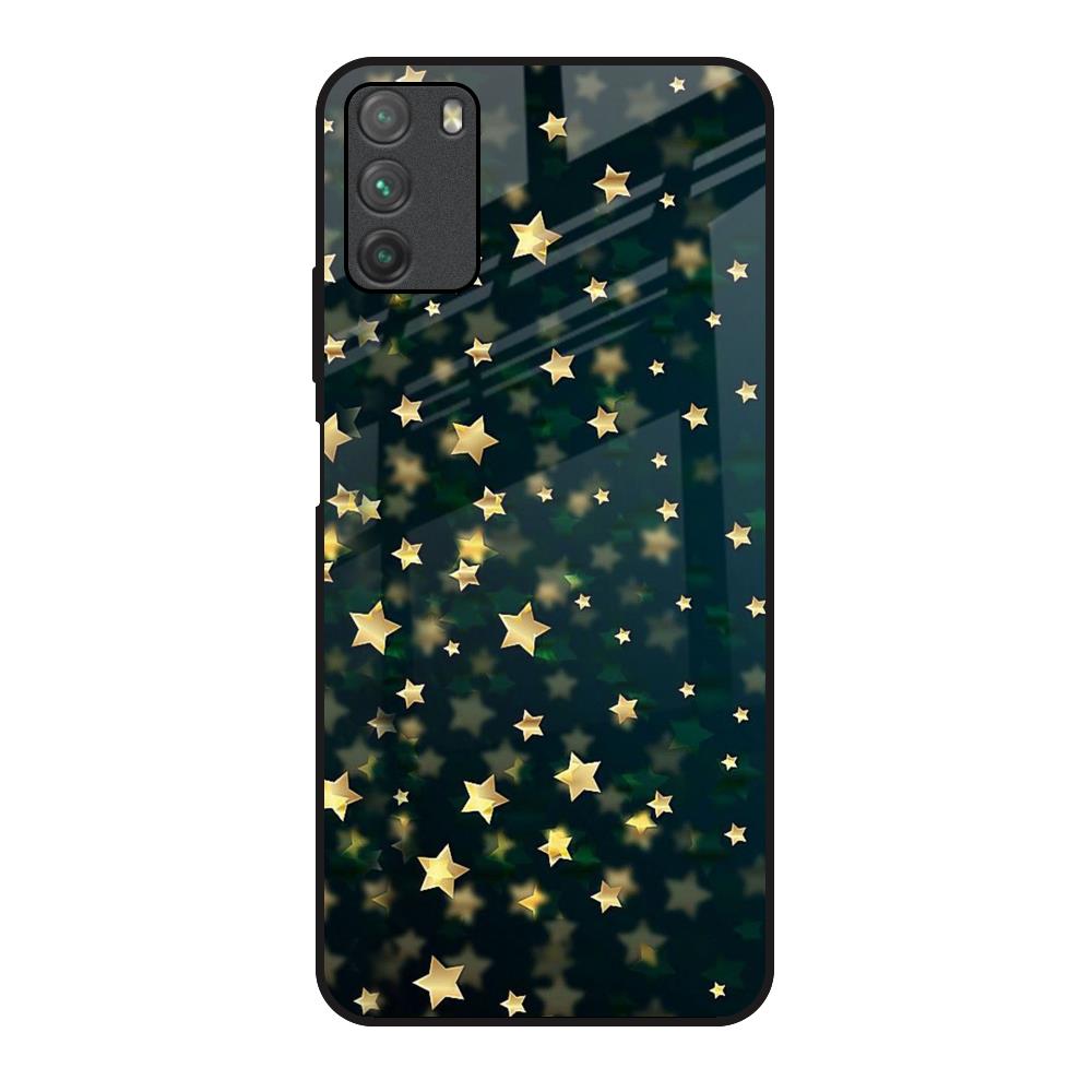 Dazzling Stars Poco M3 Glass Back Cover Online