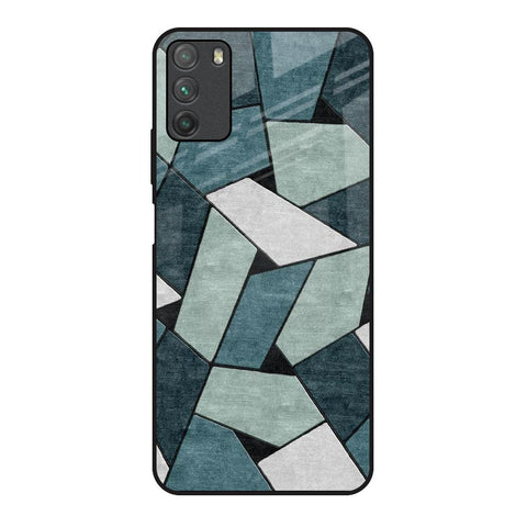 Abstact Tiles Poco M3 Glass Back Cover Online