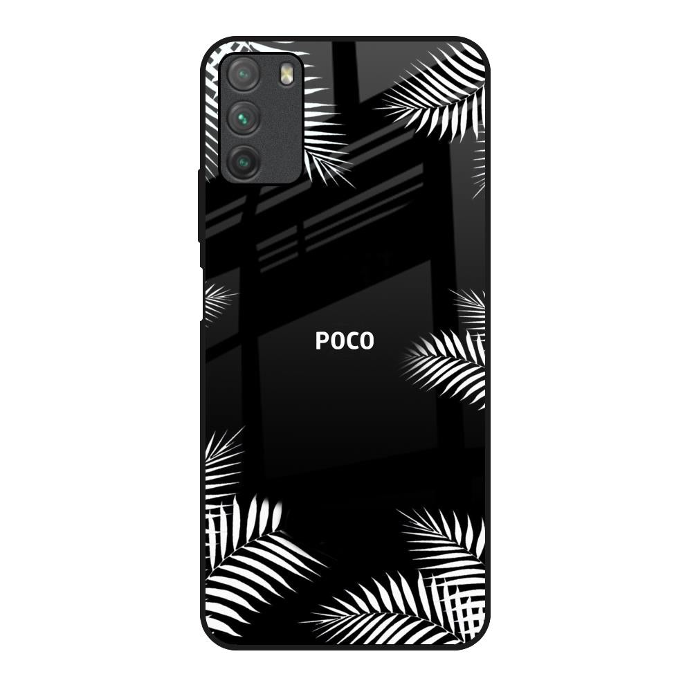 Zealand Fern Design Poco M3 Glass Back Cover Online