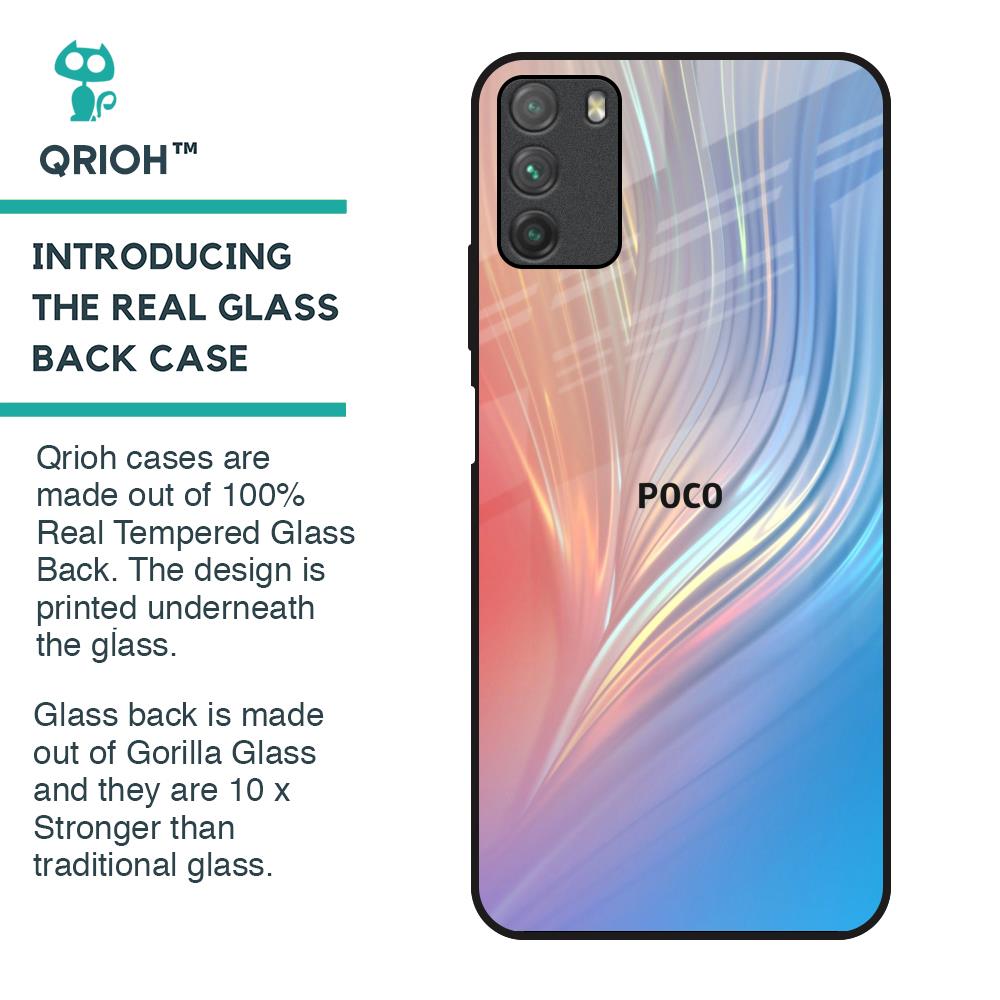 Mystic Aurora Glass Case for Poco M3