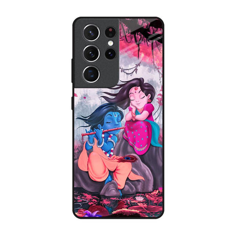 Radha Krishna Art Samsung Galaxy S21 Ultra Glass Back Cover Online