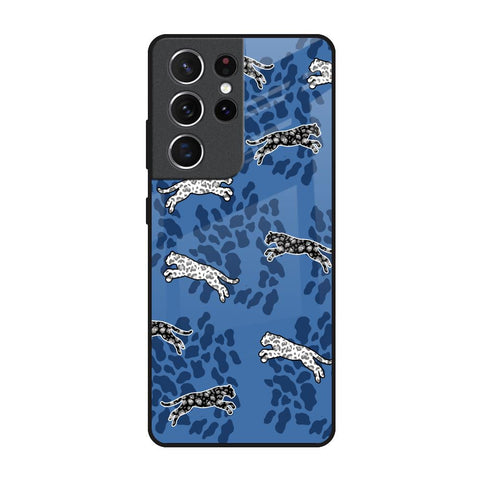 Blue Cheetah Samsung Galaxy S21 Ultra Glass Back Cover Online