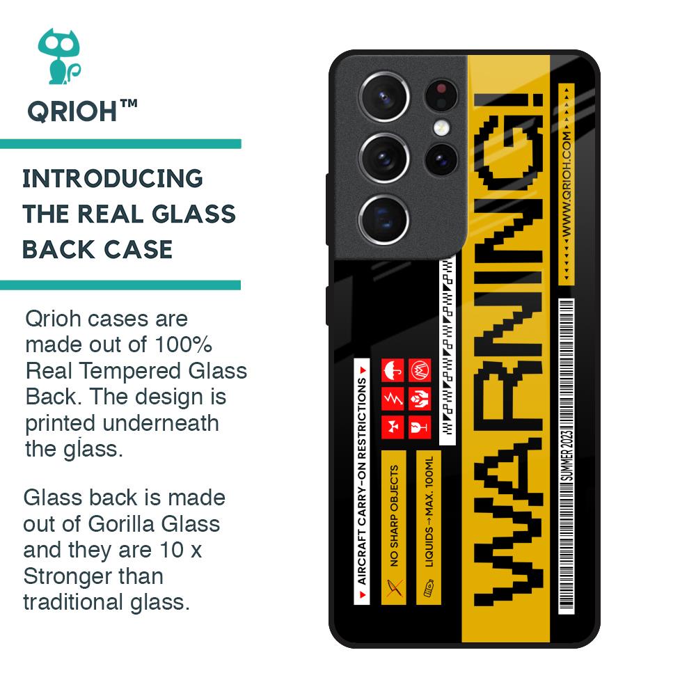 Aircraft Warning Glass Case for Samsung Galaxy S21 Ultra