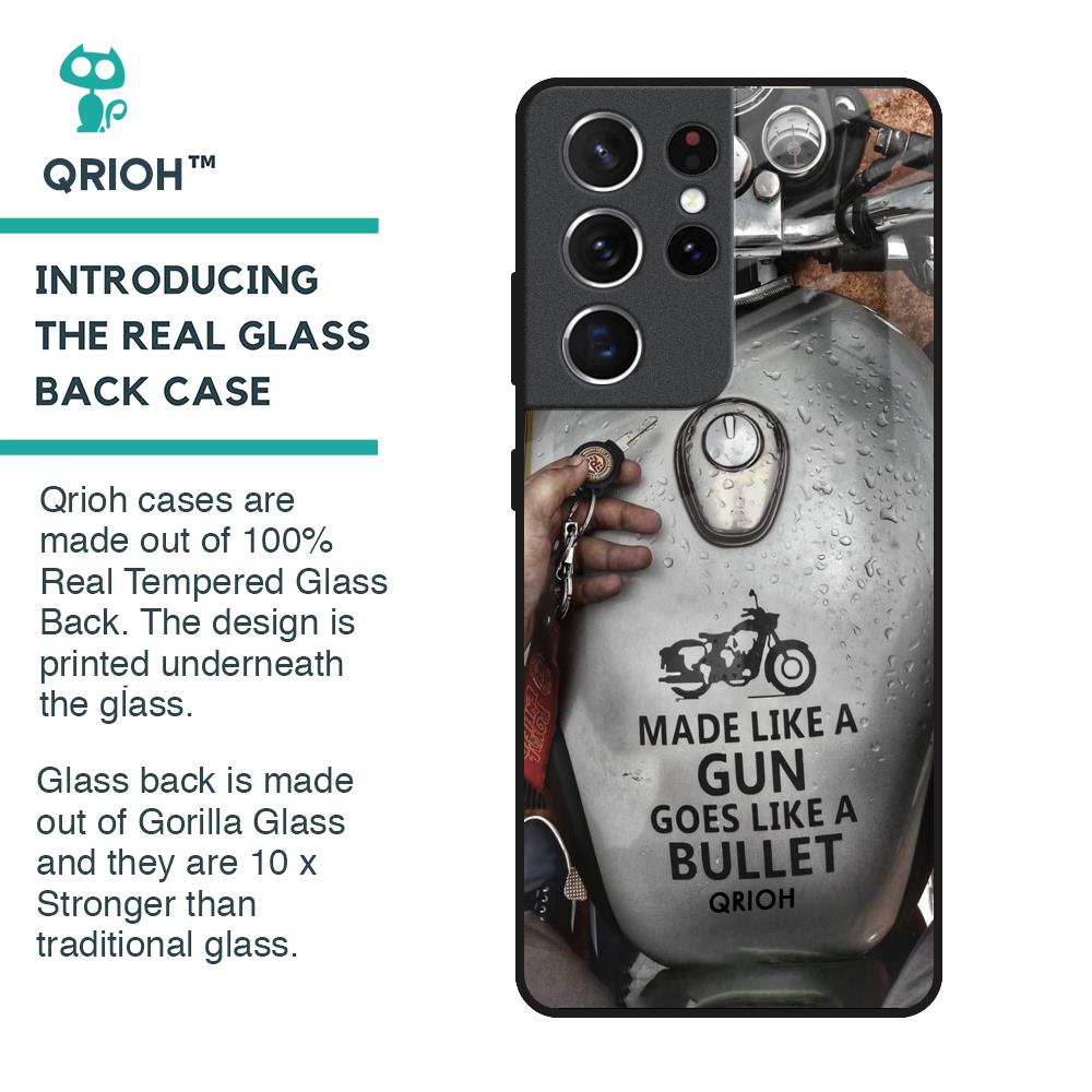 Royal Bike Glass Case for Samsung Galaxy S21 Ultra