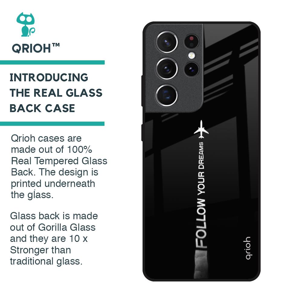 Follow Your Dreams Glass Case for Samsung Galaxy S21 Ultra
