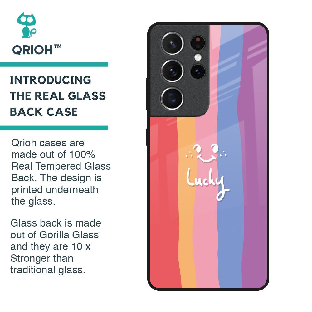 Lucky Abstract Glass Case for Samsung Galaxy S21 Ultra