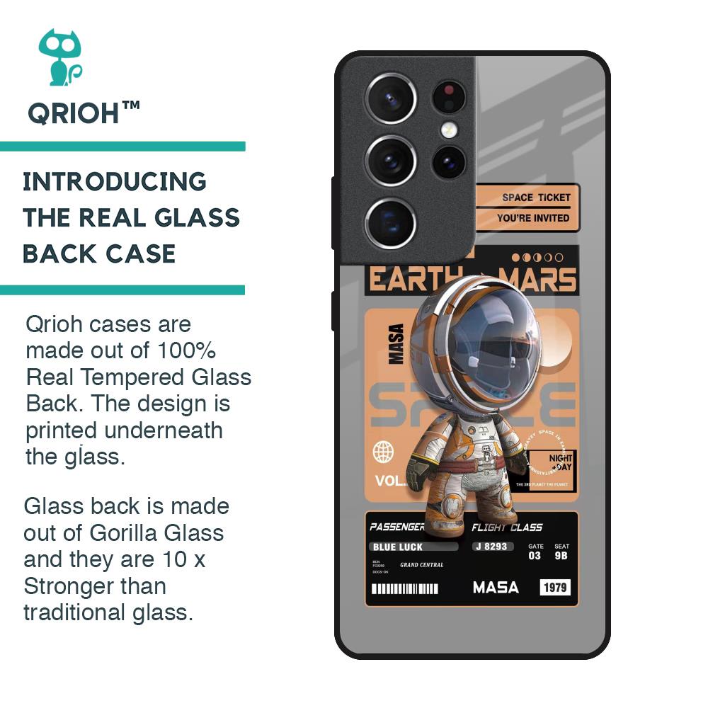 Space Ticket Glass Case for Samsung Galaxy S21 Ultra