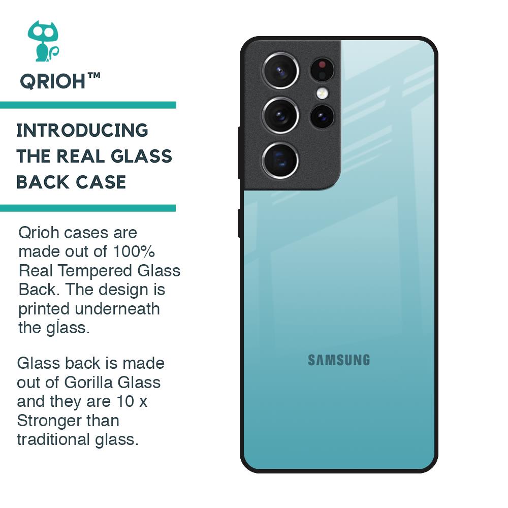 Arctic Blue Glass Case For Samsung Galaxy S21 Ultra