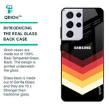 Abstract Arrow Pattern Glass Case For Samsung Galaxy S21 Ultra