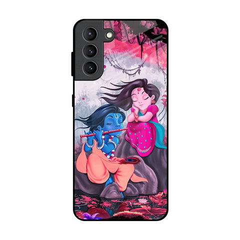 Radha Krishna Art Samsung Galaxy S21 Plus Glass Back Cover Online