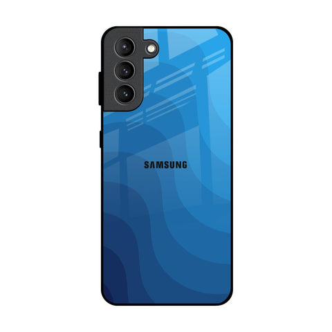 Blue Wave Abstract Samsung Galaxy S21 Plus Glass Back Cover Online