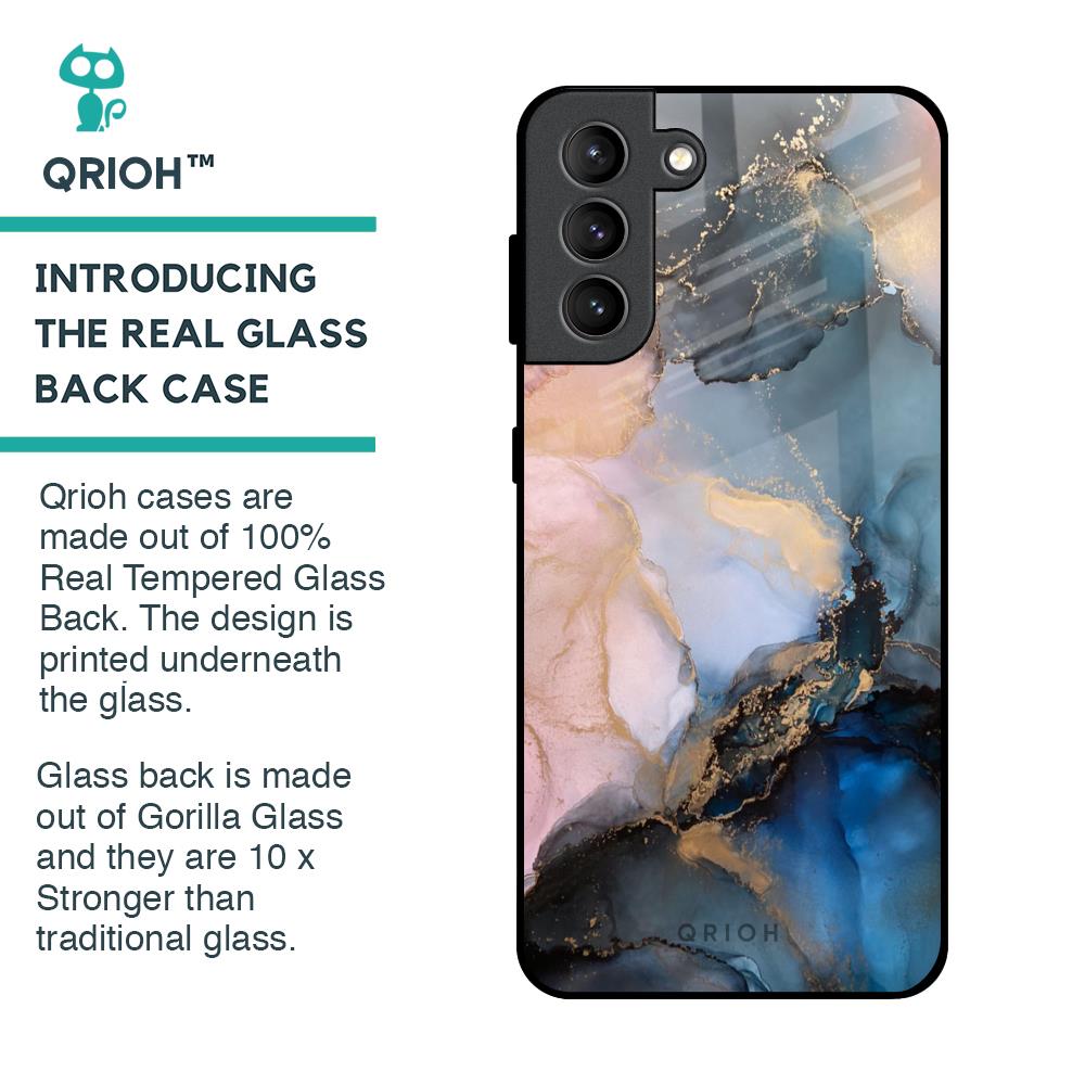 Marble Ink Abstract Glass Case for Samsung Galaxy S21 Plus