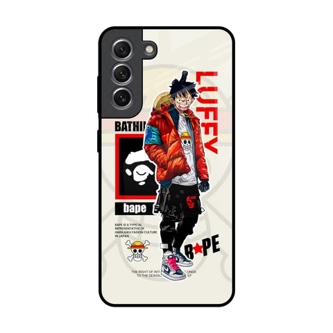 Bape Luffy Samsung Galaxy S21 Glass Back Cover Online