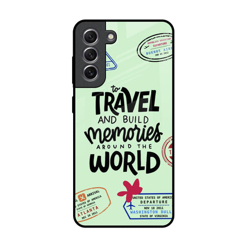 Travel Stamps Samsung Galaxy S21 Glass Back Cover Online