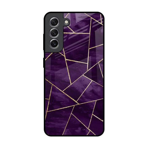 Geometric Purple Samsung Galaxy S21 Glass Back Cover Online