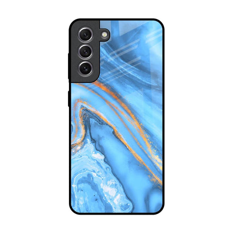 Vibrant Blue Marble Samsung Galaxy S21 Glass Back Cover Online