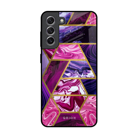Electroplated Geometric Marble Samsung Galaxy S21 Glass Back Cover Online