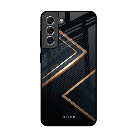 Sleek Golden & Navy Samsung Galaxy S21 Glass Back Cover Online