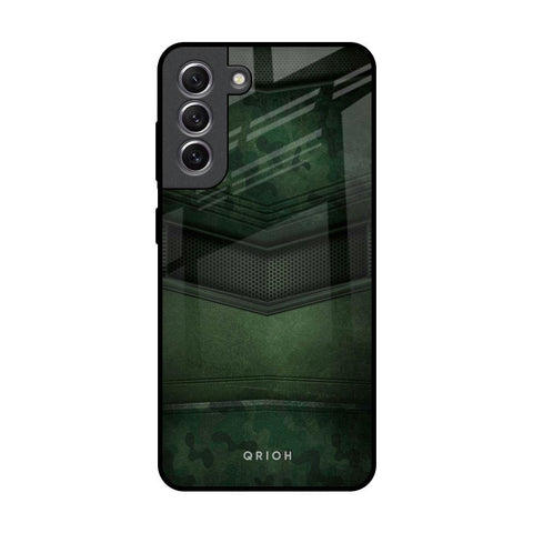 Green Leather Samsung Galaxy S21 Glass Back Cover Online