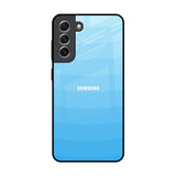 Wavy Blue Pattern Samsung Galaxy S21 Glass Back Cover Online