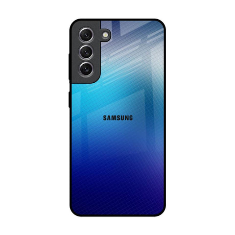 Blue Rhombus Pattern Samsung Galaxy S21 Glass Back Cover Online