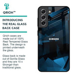 Polygonal Blue Box Glass Case For Samsung Galaxy S21