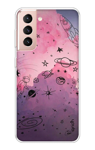 Space Doodles Art Samsung Galaxy S21 Back Cover