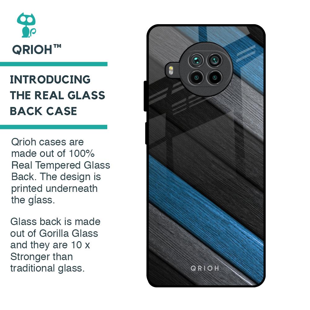 Multicolor Wooden Effect Glass Case for Mi 10i 5G