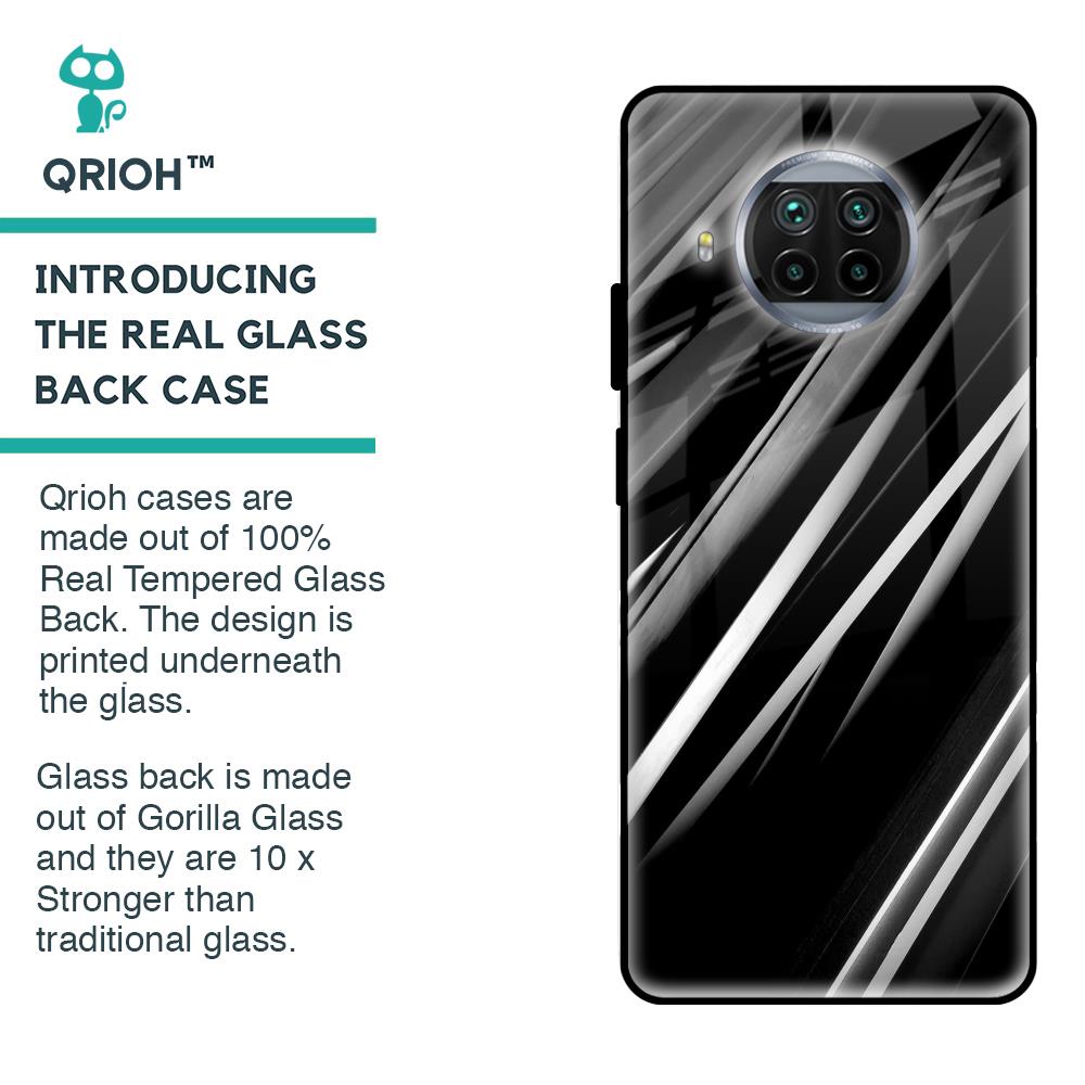 Black & Grey Gradient Glass Case For Mi 10i 5G