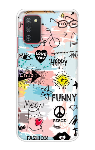 Happy Doodle Samsung Galaxy M02s Back Cover