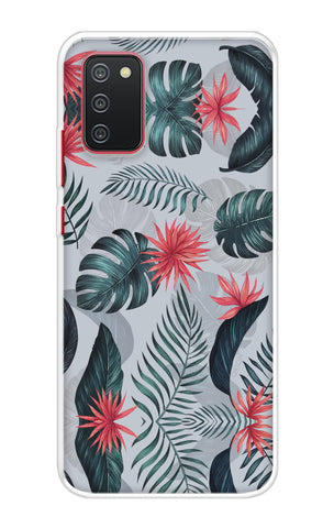 Retro Floral Leaf Samsung Galaxy M02s Back Cover