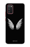 White Angel Wings Samsung Galaxy M02s Back Cover
