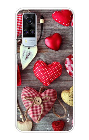 Valentine Hearts Vivo Y51A Back Cover