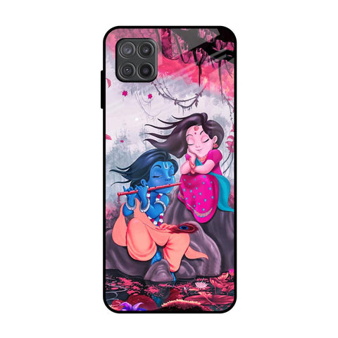 Radha Krishna Art Samsung Galaxy M12 Glass Back Cover Online