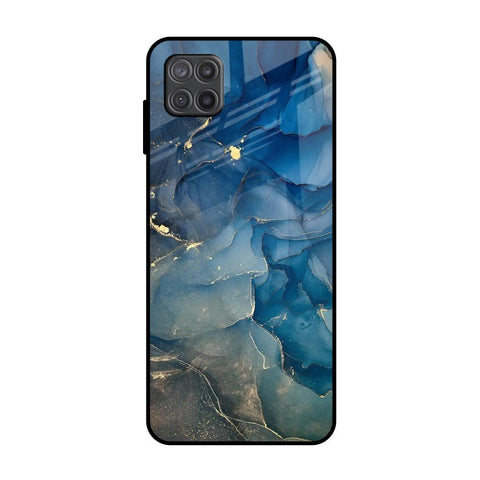 Blue Cool Marble Samsung Galaxy M12 Glass Back Cover Online