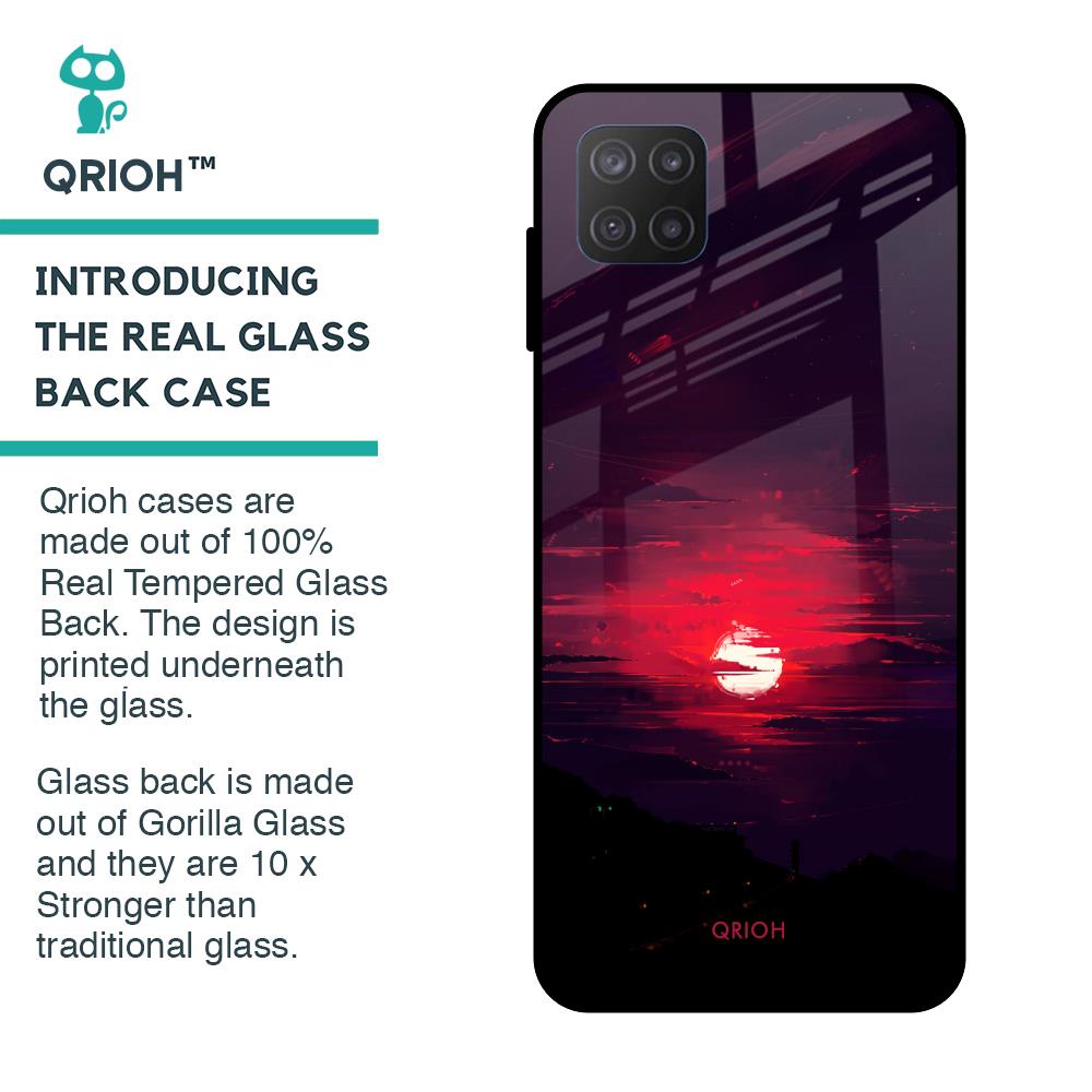 Morning Red Sky Glass Case For Samsung Galaxy M12