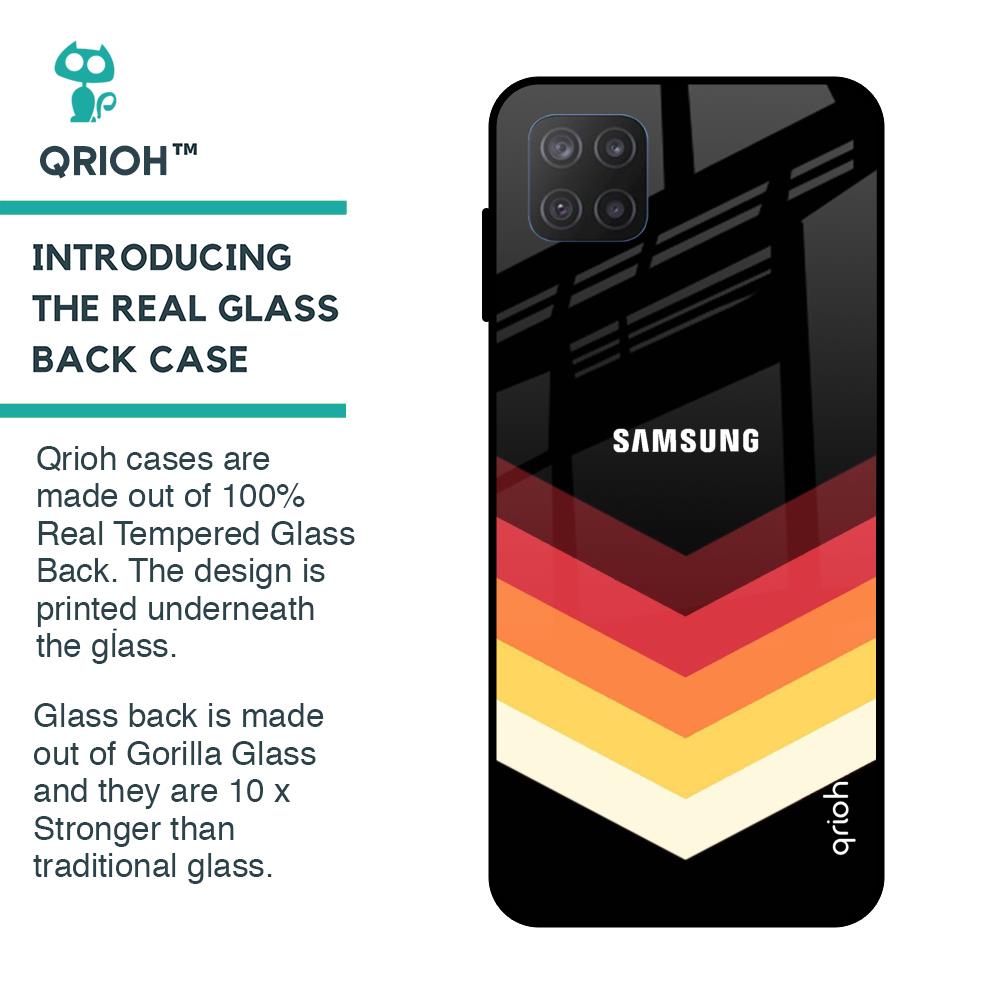 Abstract Arrow Pattern Glass Case For Samsung Galaxy M12