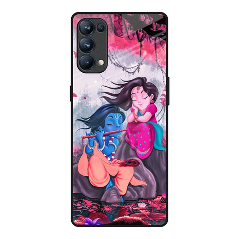 Radha Krishna Art Oppo Reno5 Pro Glass Back Cover Online