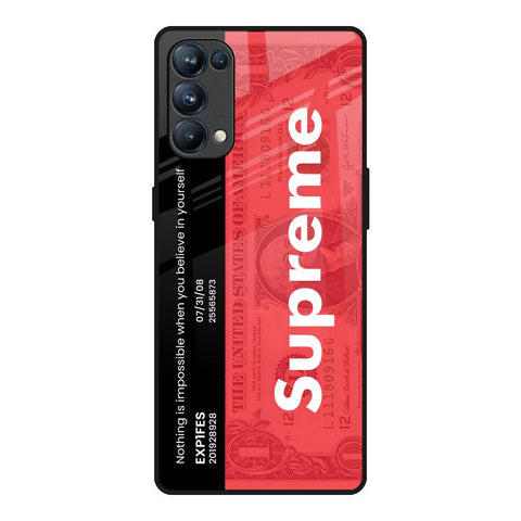 Supreme Ticket Oppo Reno5 Pro Glass Back Cover Online