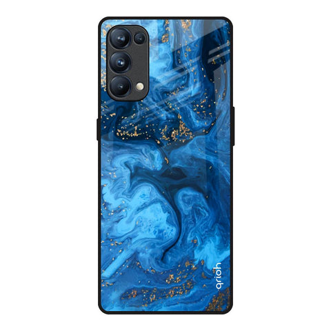 Gold Sprinkle Oppo Reno5 Pro Glass Back Cover Online