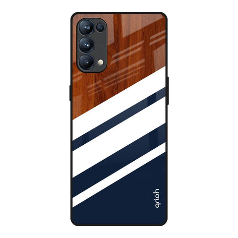 Bold Stripes Oppo Reno5 Pro Glass Back Cover Online