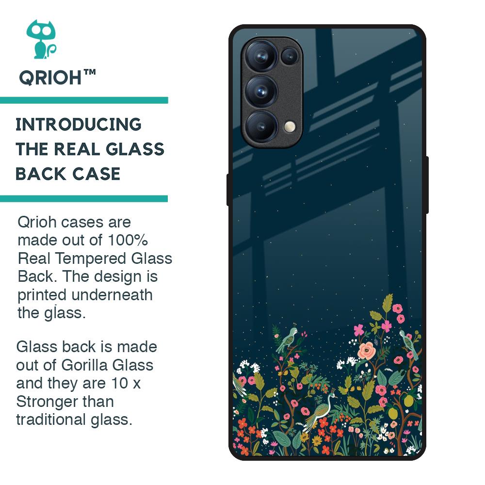 Small Garden Glass Case For Oppo Reno5 Pro