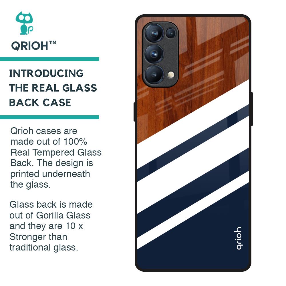 Bold Stripes Glass Case for Oppo Reno5 Pro