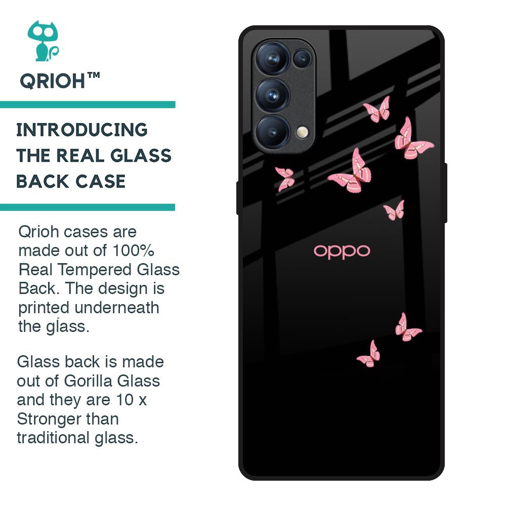 Fly Butterfly Glass Case for Oppo Reno5 Pro