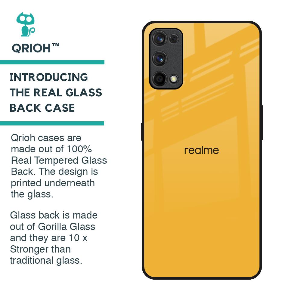 Fluorescent Yellow Glass case for Realme X7 Pro