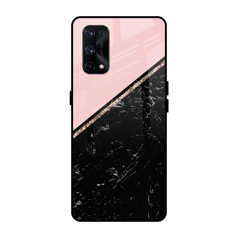 Marble Texture Pink Realme X7 Pro Glass Cases & Covers Online