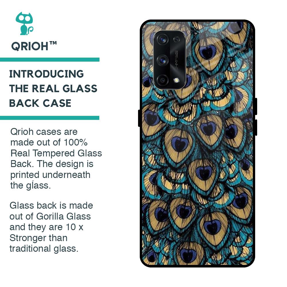 Peacock Feathers Glass case for Realme X7 Pro